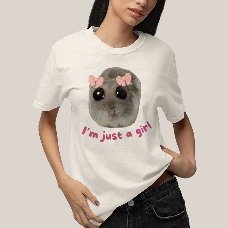 Camiseta Algodão Unissex T shirt Ratinho Sou Apenas Uma Garota