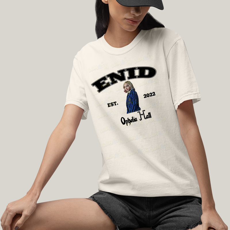 Camiseta Algodão Unissex T shirt Wandinha Enid Est 2022