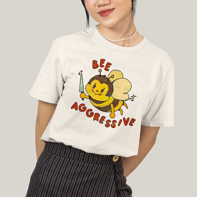 Camiseta Algodão Unissex T shirt Abelha Agressiva