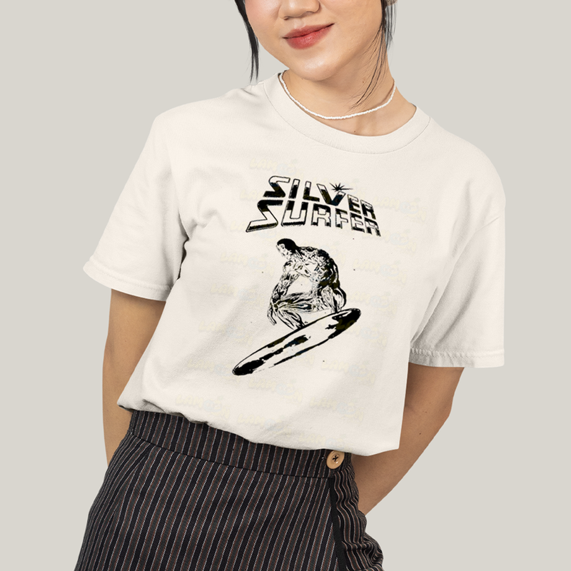 Camiseta Algodão Unissex T shirt Quarteto Fantástico O Surfista Prateado 1