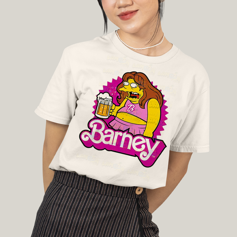 Camiseta Algodão Unissex T shirt Simpsons Barney Beer Barbie