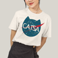 Camiseta Algodão Unissex T shirt Gato Nasa Catsa