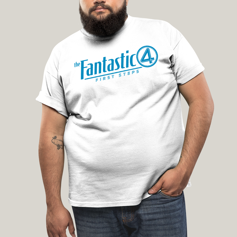 Camiseta Plus Size Algodão Unissex T shirt The Fantastic Four First Steps