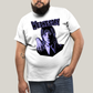 Camiseta Plus Size Algodão Unissex T shirt Wandinha Roxo Wednesday