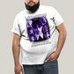 Camiseta Plus Size Algodão Unissex T shirt Wandinha Roxo Wednesday Eu Não Sou Estranho, Todo Mundo é