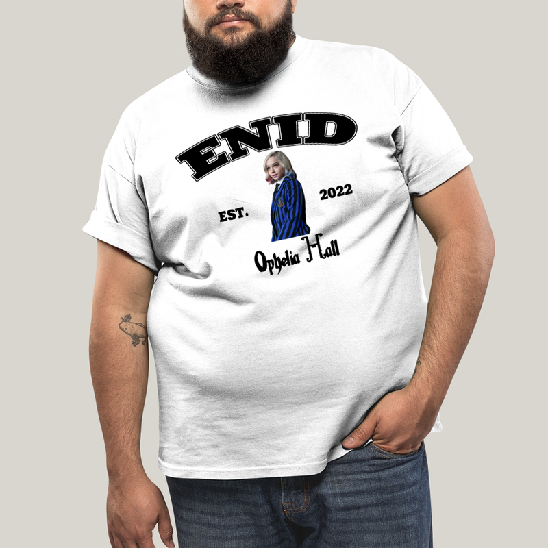 Camiseta Plus Size Algodão Unissex T shirt Wandinha Enid Est 2022