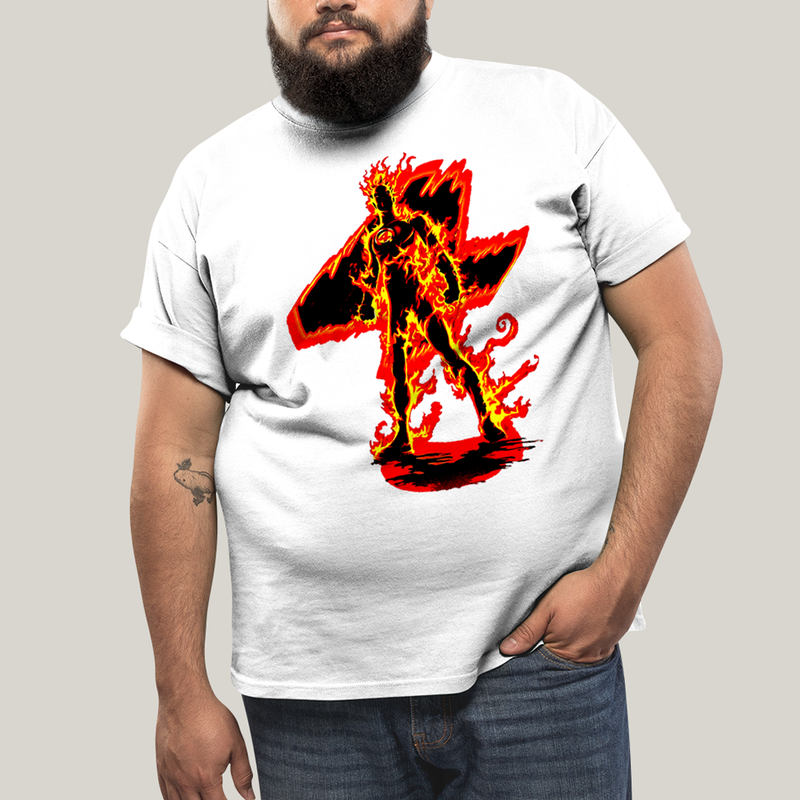Camiseta Plus Size Algodão Unissex T shirt Quarteto Fantástico Tocha Humana 4