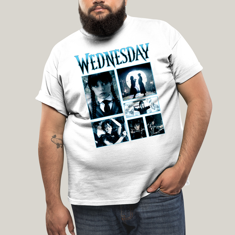 Camiseta Plus Size Algodão Unissex T shirt Wandinha Wednesday 1