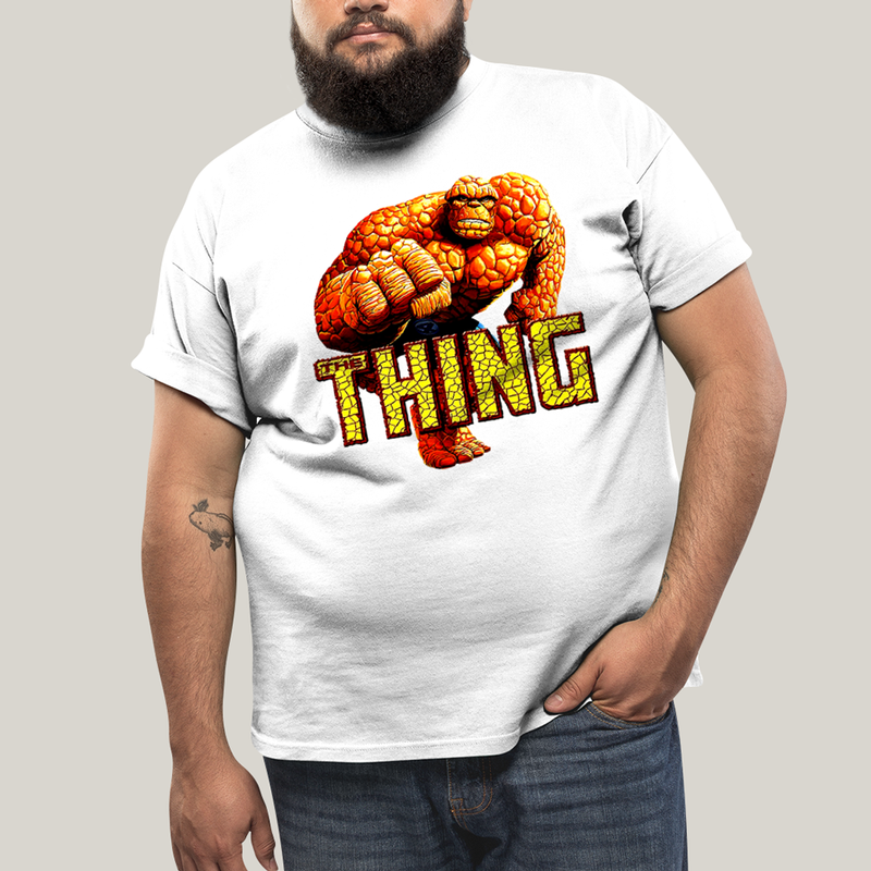 Camiseta Plus Size Algodão Unissex T shirt Quarteto Fantástico Thing Coisa
