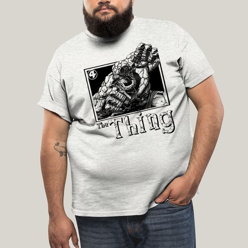 Camiseta Plus Size Algodão Unissex T shirt Quarteto Fantástico The Thing