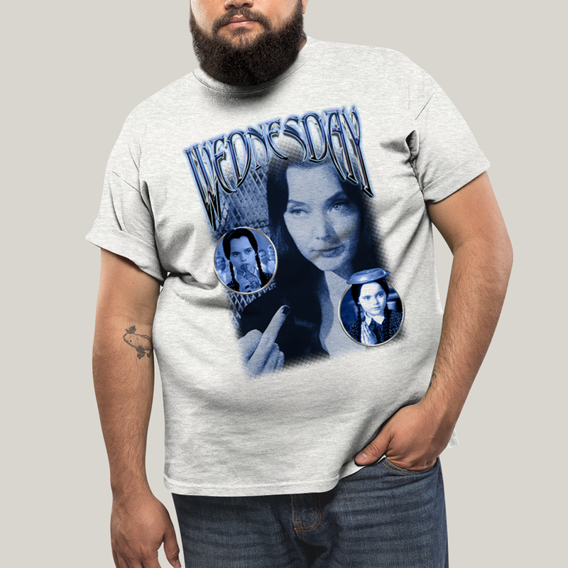 Camiseta Plus Size Algodão Unissex T shirt Wandinha Retrô