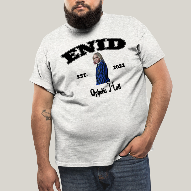 Camiseta Plus Size Algodão Unissex T shirt Wandinha Enid Est 2022