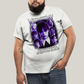 Camiseta Plus Size Algodão Unissex T shirt Wandinha Roxo Wednesday Eu Não Sou Estranho, Todo Mundo é