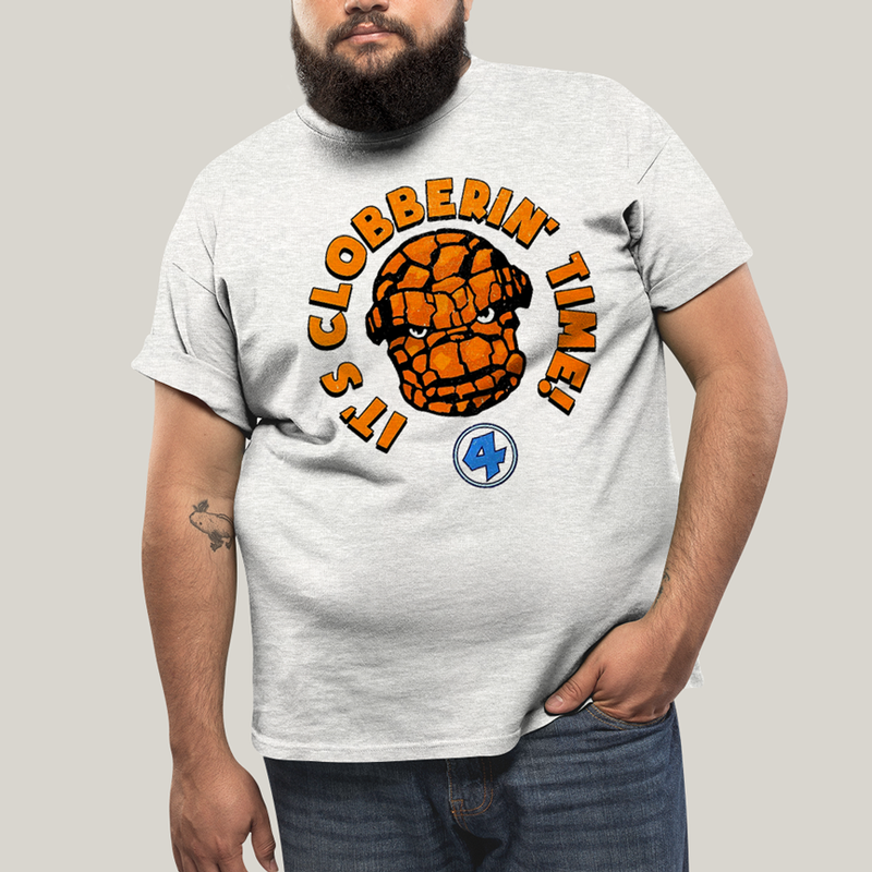 Camiseta Plus Size Algodão Unissex T shirt Quarteto Fantástico O Coisa Tá na Hora do Pau 1