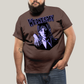 Camiseta Plus Size Algodão Unissex T shirt Wandinha Roxo Wednesday