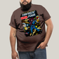 Camiseta Plus Size Algodão Unissex T shirt Quarteto Fantástico & Galactus Capa HQ