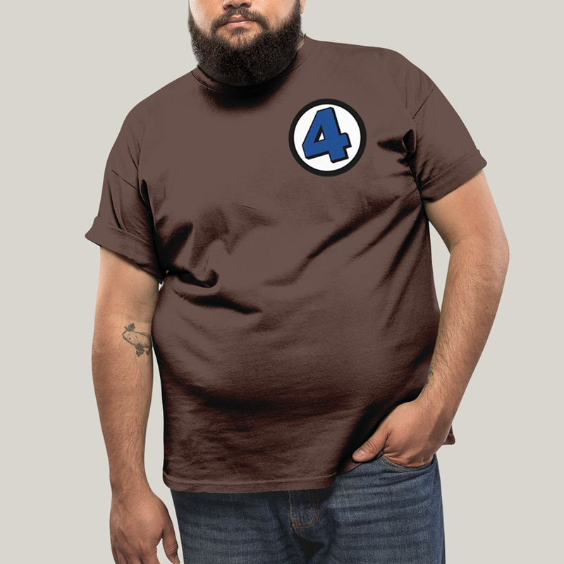 Camiseta Plus Size Algodão Unissex T shirt Quarteto Fantástico Logo Clássica
