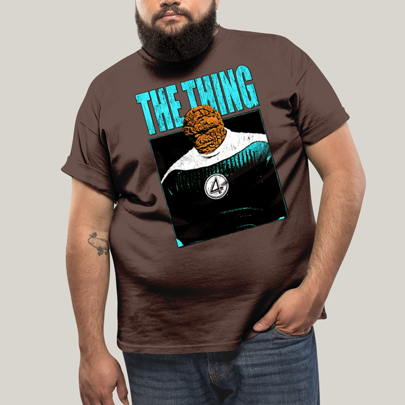 Camiseta Plus Size Algodão Unissex T shirt Quarteto Fantástico Primeiros Passos The Thing O Coisa
