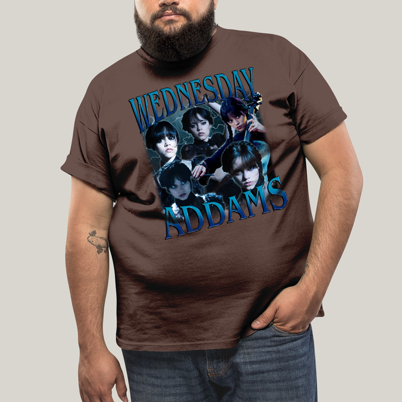 Camiseta Plus Size Algodão Unissex T shirt Wandinha Wednesday Adams