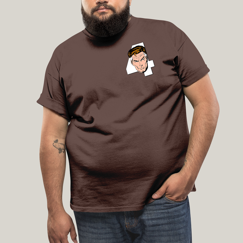Camiseta Plus Size Algodão Unissex T shirt Quarteto Fantástico Logo Sr Fantástico