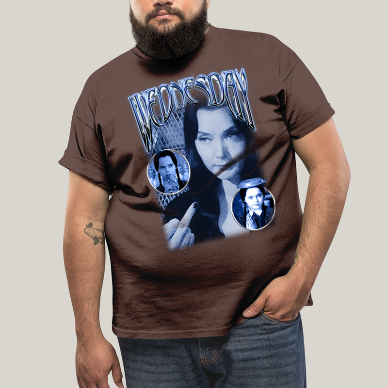 Camiseta Plus Size Algodão Unissex T shirt Wandinha Retrô