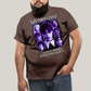 Camiseta Plus Size Algodão Unissex T shirt Wandinha Roxo Wednesday Eu Não Sou Estranho, Todo Mundo é