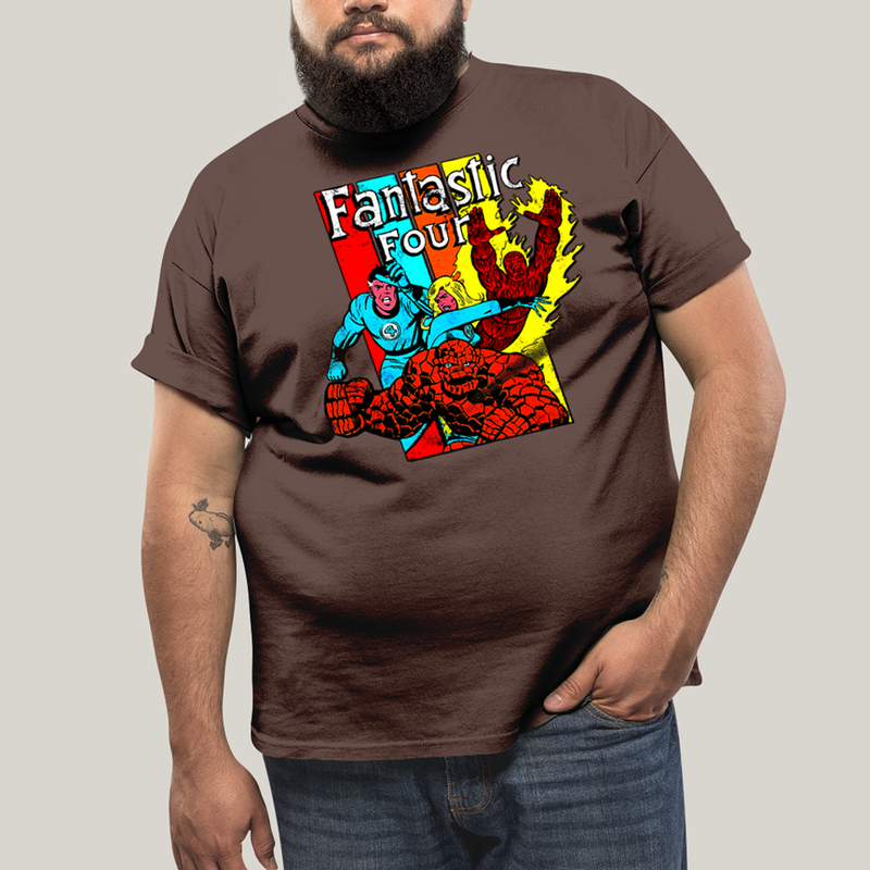 Camiseta Plus Size Algodão Unissex T shirt Quarteto Fantástico Era de Prata 2