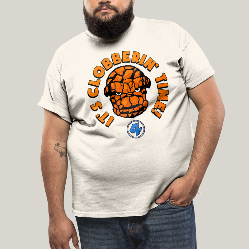 Camiseta Plus Size Algodão Unissex T shirt Quarteto Fantástico O Coisa Tá na Hora do Pau 1
