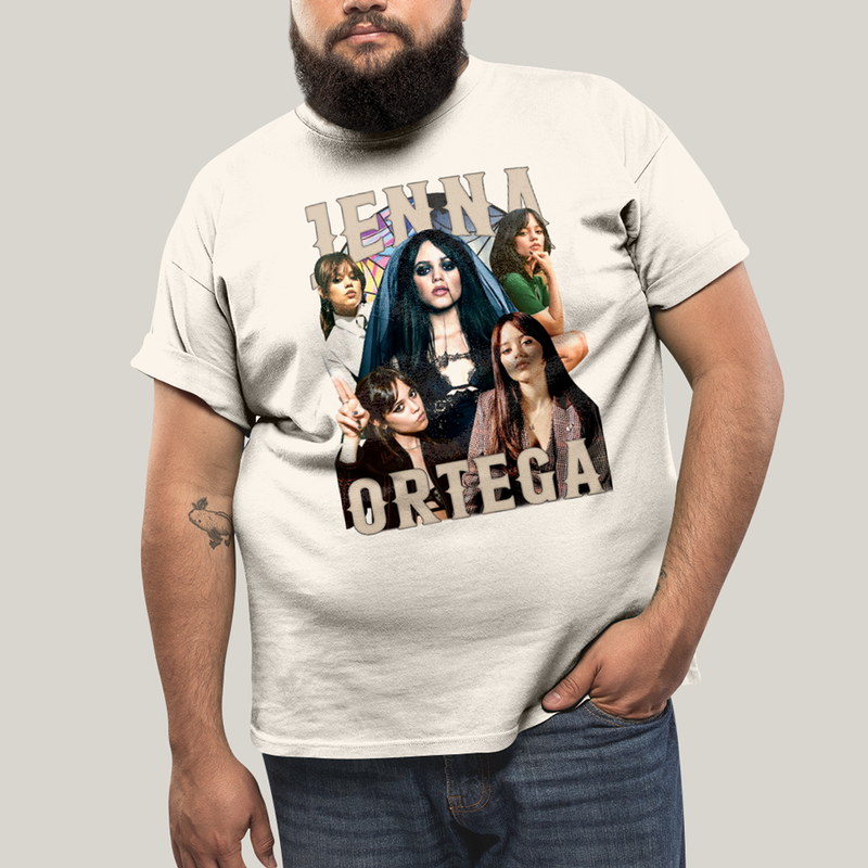 Camiseta Plus Size Algodão Unissex T shirt Wandinha Jenna Ortega Atriz