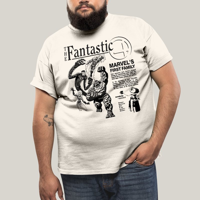 Camiseta Plus Size Algodão Unissex T shirt The Fantastic Four First Family