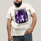 Camiseta Plus Size Algodão Unissex T shirt Wandinha Roxo Wednesday Eu Não Sou Estranho, Todo Mundo é
