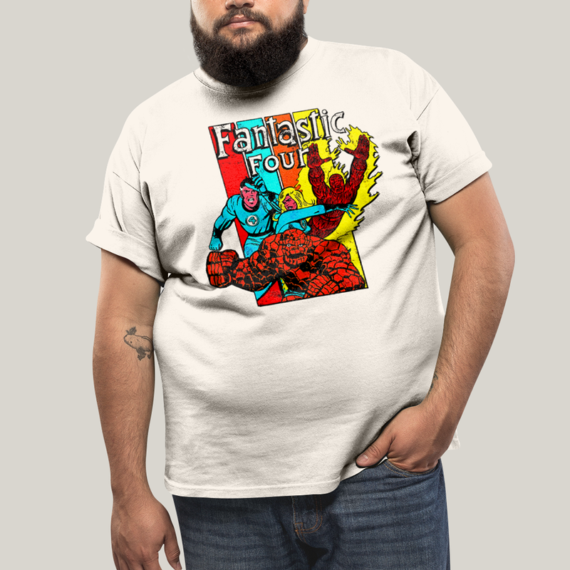 Camiseta Plus Size Algodão Unissex T shirt Quarteto Fantástico Era de Prata 2