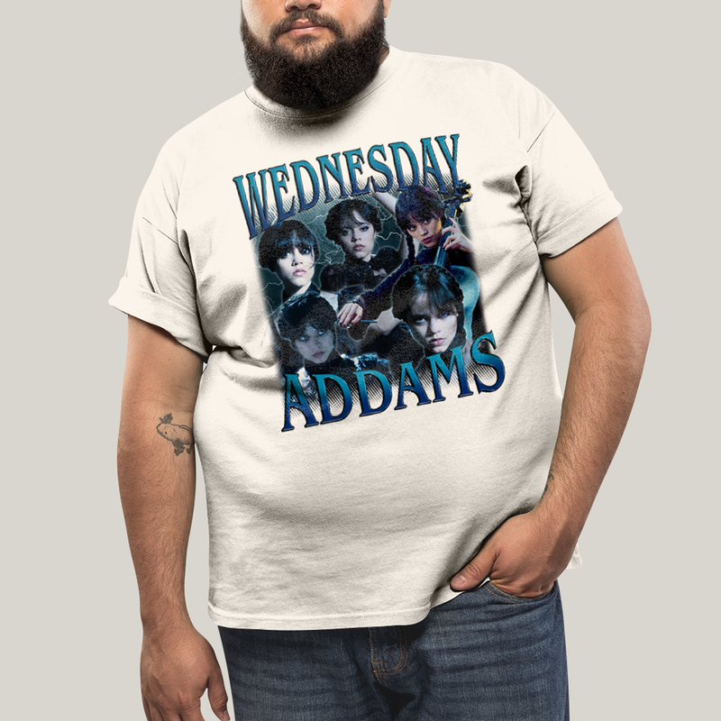 Camiseta Plus Size Algodão Unissex T shirt Wandinha Wednesday Adams