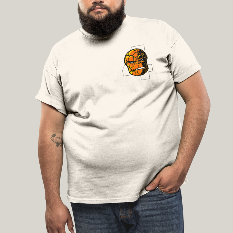 Camiseta Plus Size Algodão Unissex T shirt Quarteto Fantástico Logo Coisa