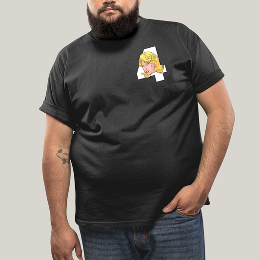 Camiseta Plus Size Algodão Unissex T shirt Quarteto Fantástico Logo Mulher Invisivel
