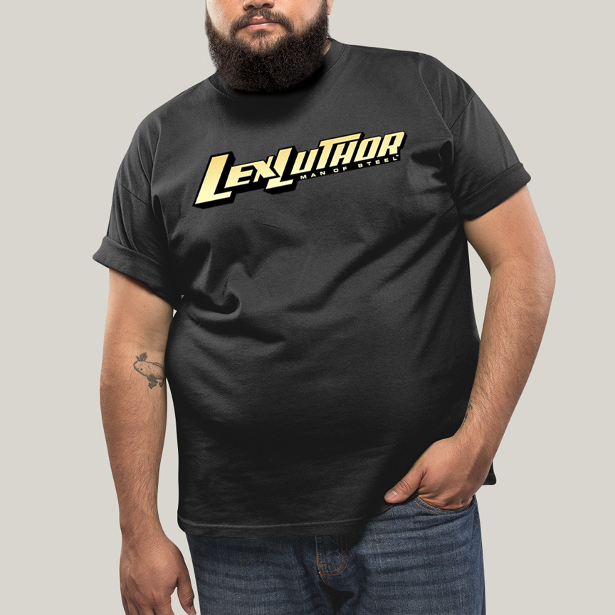 Camiseta Plus Size Algodão Unissex T shirt Superman Lex Luthor Man Of Steel