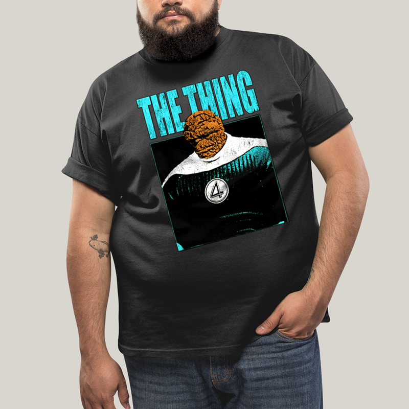 Camiseta Plus Size Algodão Unissex T shirt Quarteto Fantástico Primeiros Passos The Thing O Coisa