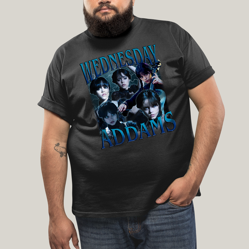 Camiseta Plus Size Algodão Unissex T shirt Wandinha Wednesday Adams