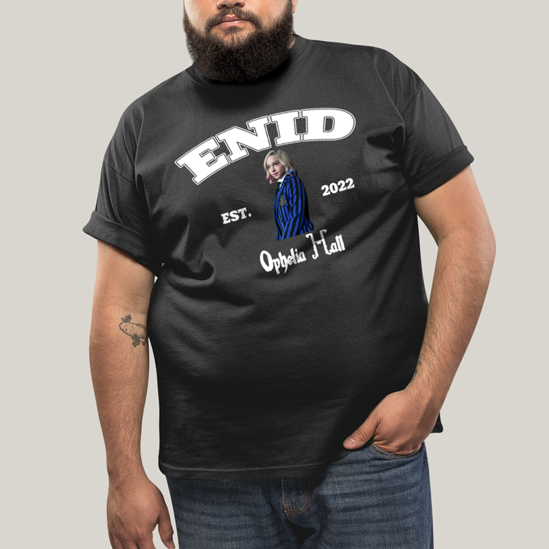 Camiseta Plus Size Algodão Unissex T shirt Wandinha Enid Est 2022