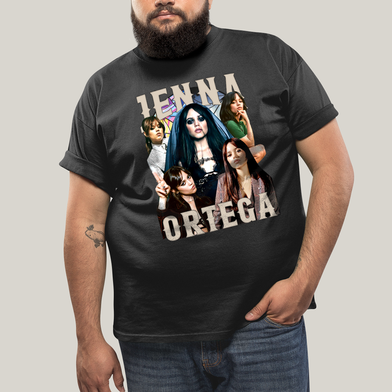 Camiseta Plus Size Algodão Unissex T shirt Wandinha Jenna Ortega Atriz