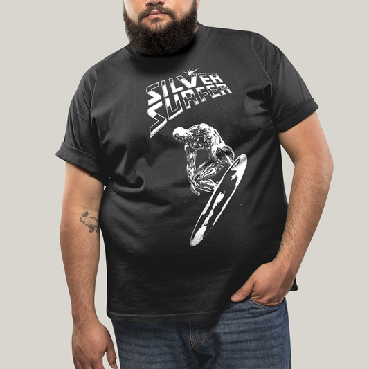 Camiseta Plus Size Algodão Unissex T shirt Quarteto Fantástico O Surfista Prateado 1
