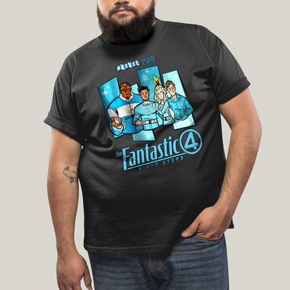 Camiseta Plus Size Algodão Unissex T shirt Quarteto Fantástico Primeiros Passos Cartunesco