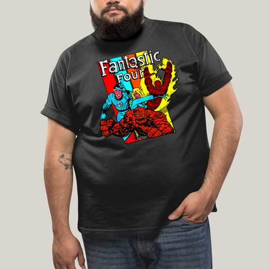 Camiseta Plus Size Algodão Unissex T shirt Quarteto Fantástico Era de Prata 2