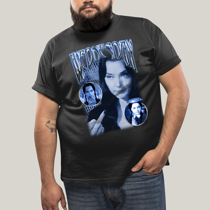 Camiseta Plus Size Algodão Unissex T shirt Wandinha Retrô