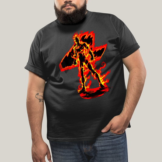 Camiseta Plus Size Algodão Unissex T shirt Quarteto Fantástico Tocha Humana 4