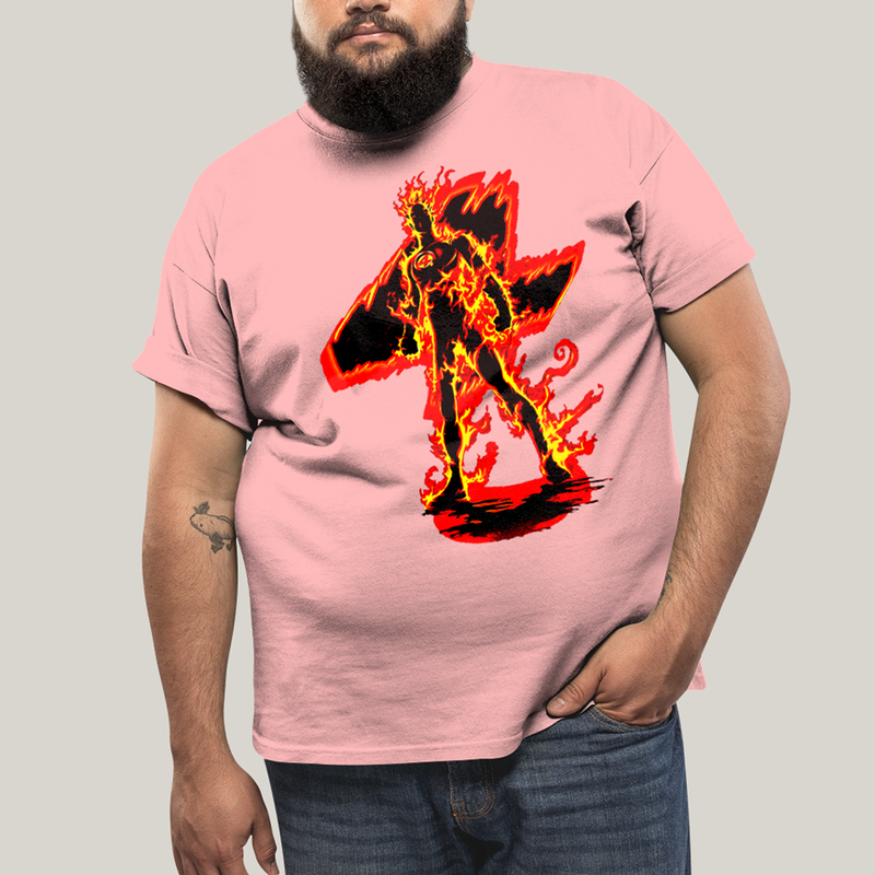 Camiseta Plus Size Algodão Unissex T shirt Quarteto Fantástico Tocha Humana 4