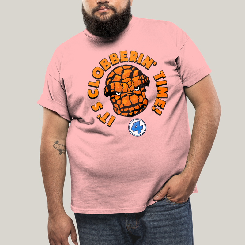 Camiseta Plus Size Algodão Unissex T shirt Quarteto Fantástico O Coisa Tá na Hora do Pau 1