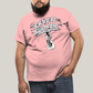 Camiseta Plus Size Algodão Unissex T shirt Surfista Prateado Retrô