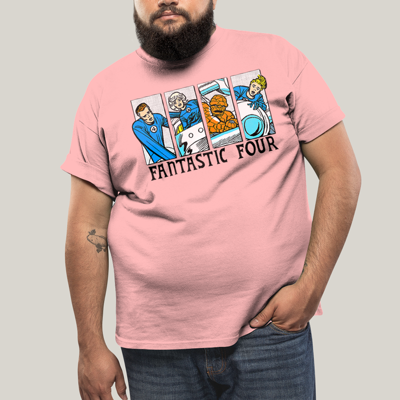 Camiseta Plus Size Algodão Unissex T shirt Quarteto Fantástico Era de Prata