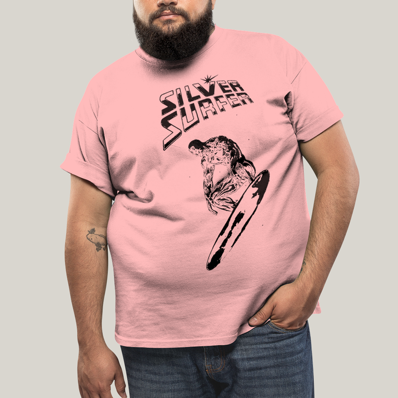 Camiseta Plus Size Algodão Unissex T shirt Quarteto Fantástico O Surfista Prateado 1